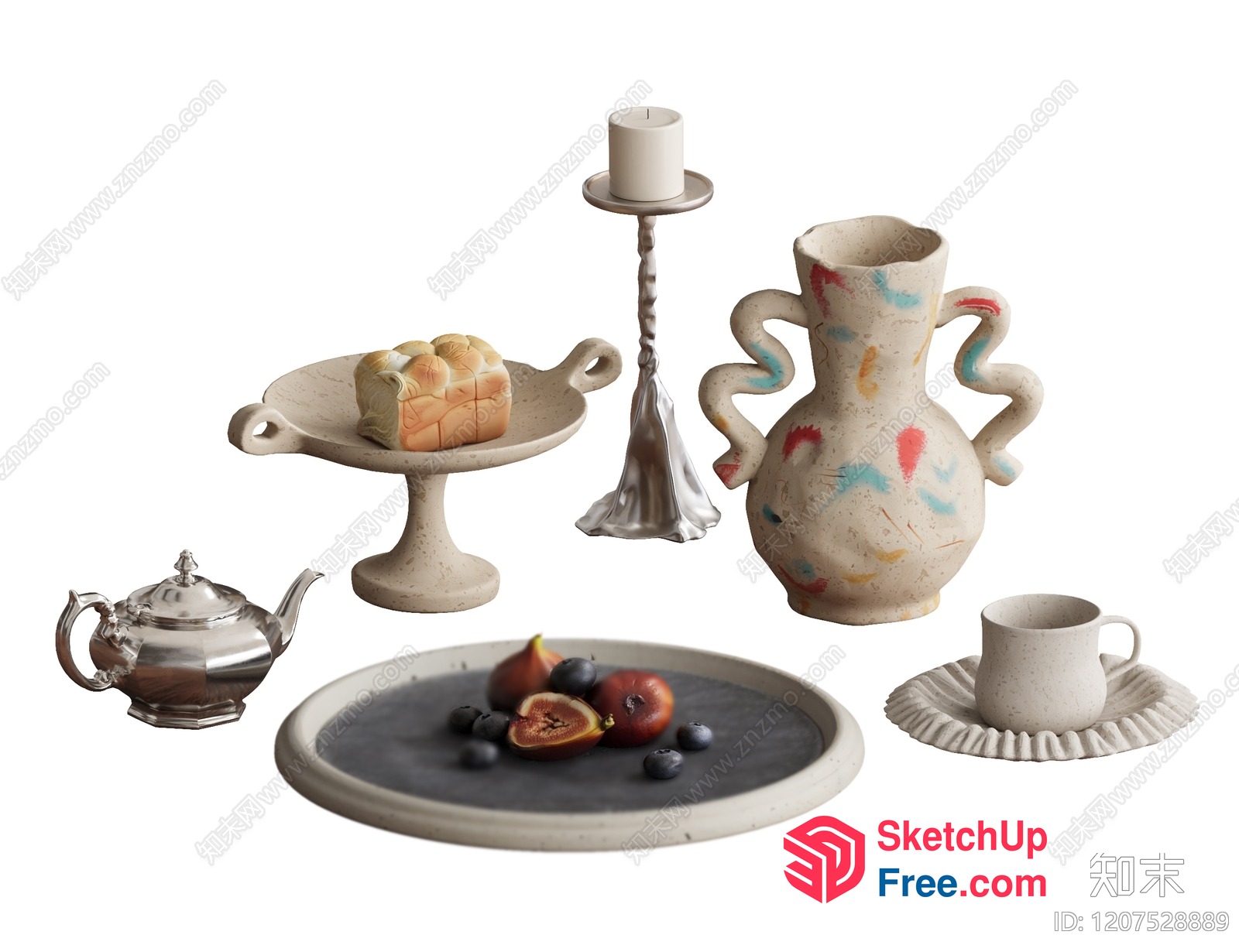 A Collection Of Artisanal Home Decor Items 3D SketchUp File