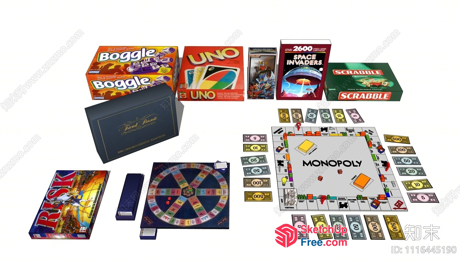 Monopoly Board Game Collection 3D SketchUp File