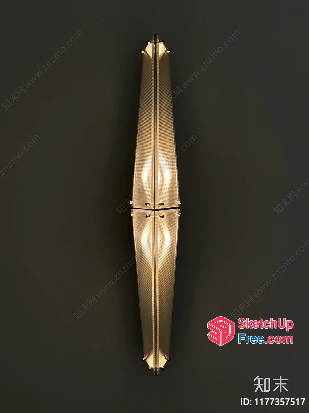 Golden Ornate Decorative Piece 3D SketchUp File