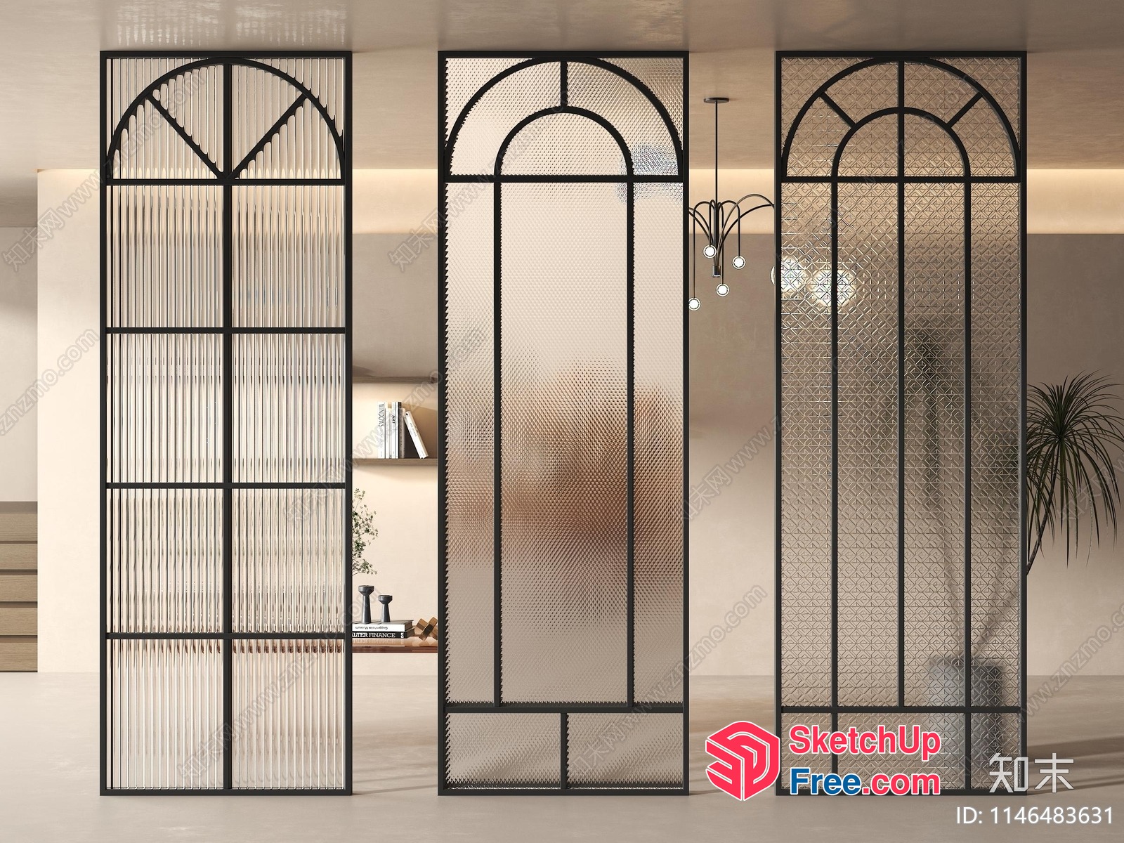 Partition Screen For Interior Spaces 3D SketchUp File