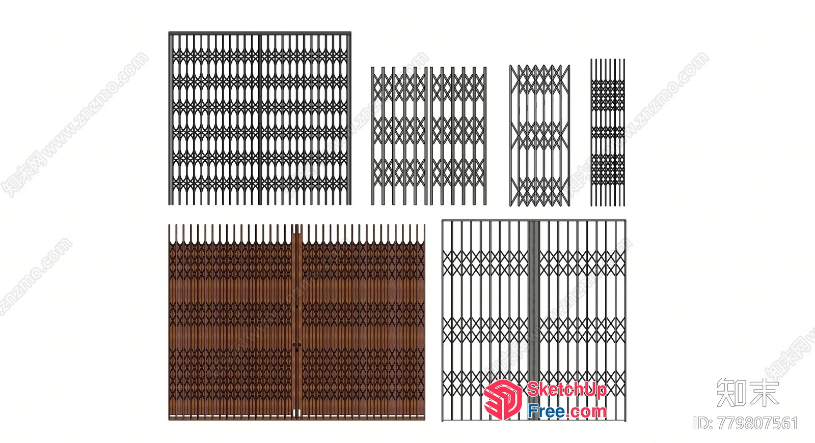 Ornate Metal Gate Designs 3D SketchUp File