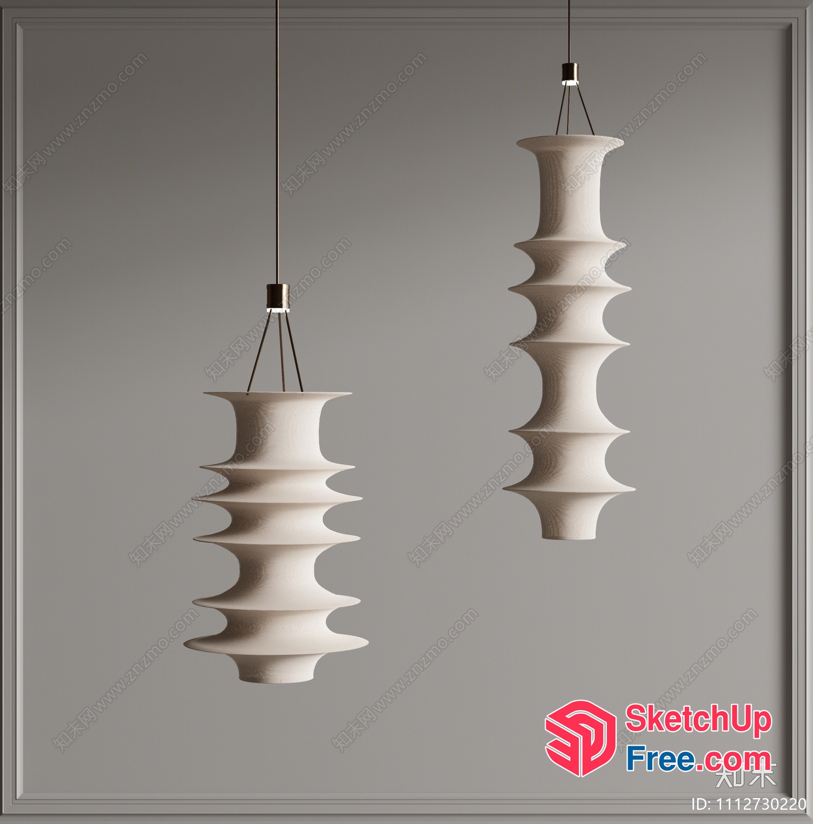 Modern Hanging Light Fixtures With Unique Design 3D SketchUp File