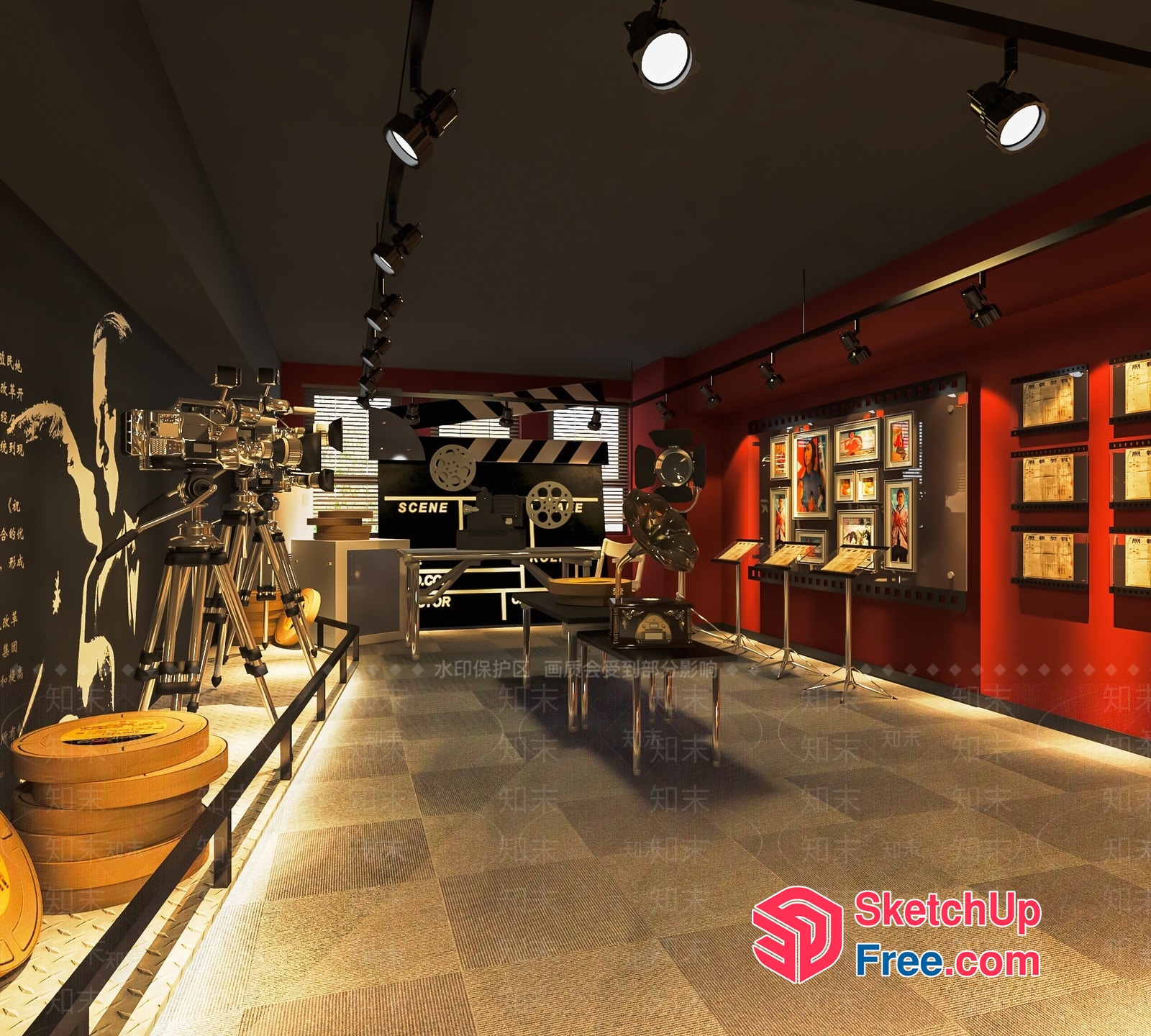 Film And Photography Equipment Showcase 3D SketchUp File
