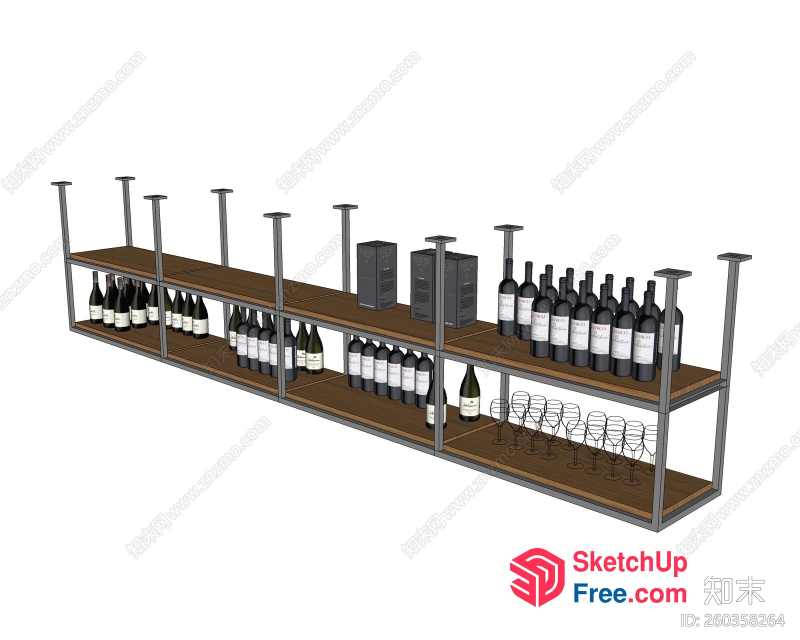 Wine Display Shelves 3D SketchUp File