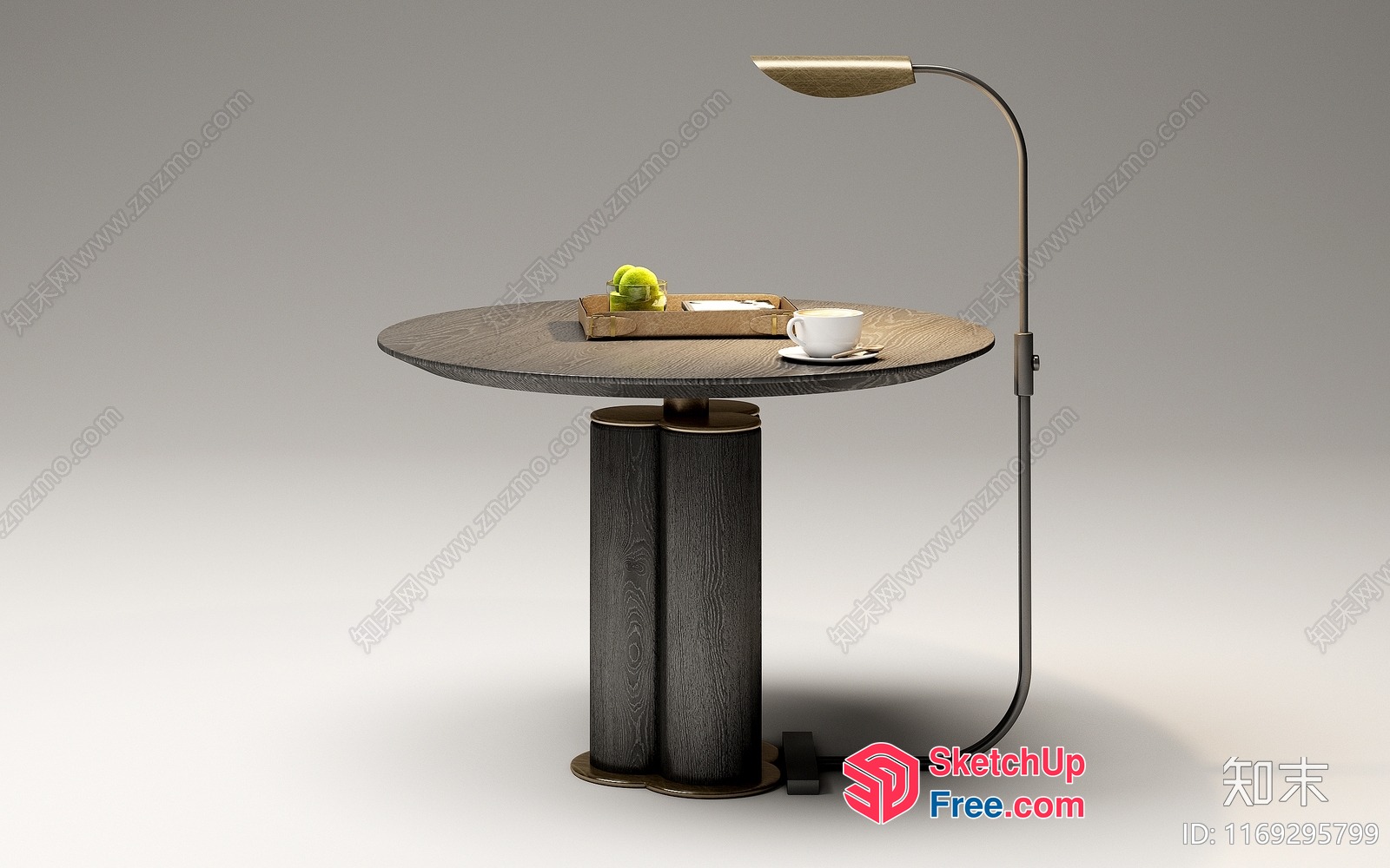 Modern Furniture Set With Table And Lamp 3D SketchUp File