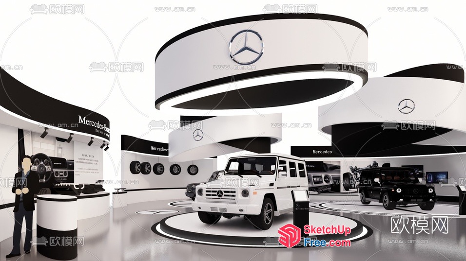 Mercedes-Benz Car Display 3D SketchUp File