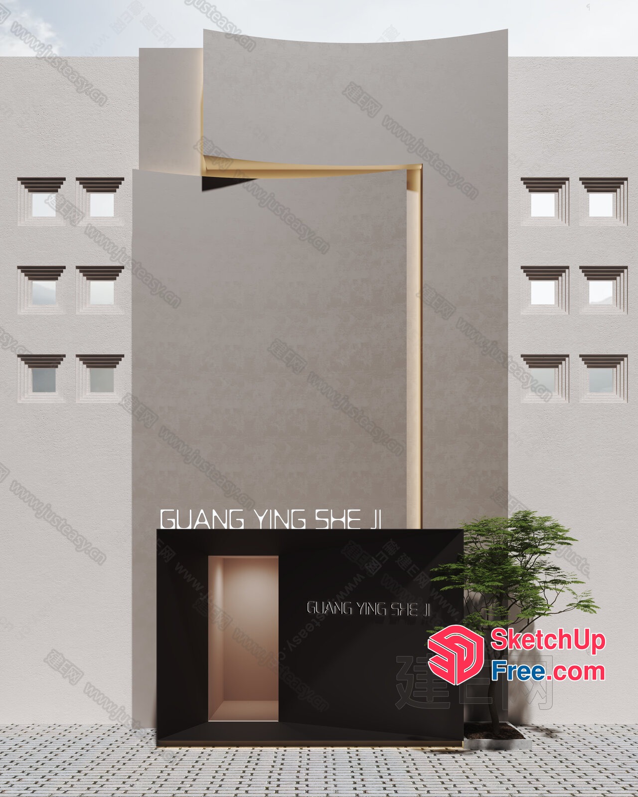 Guang Ying She Ji Entrance 3D SketchUp File