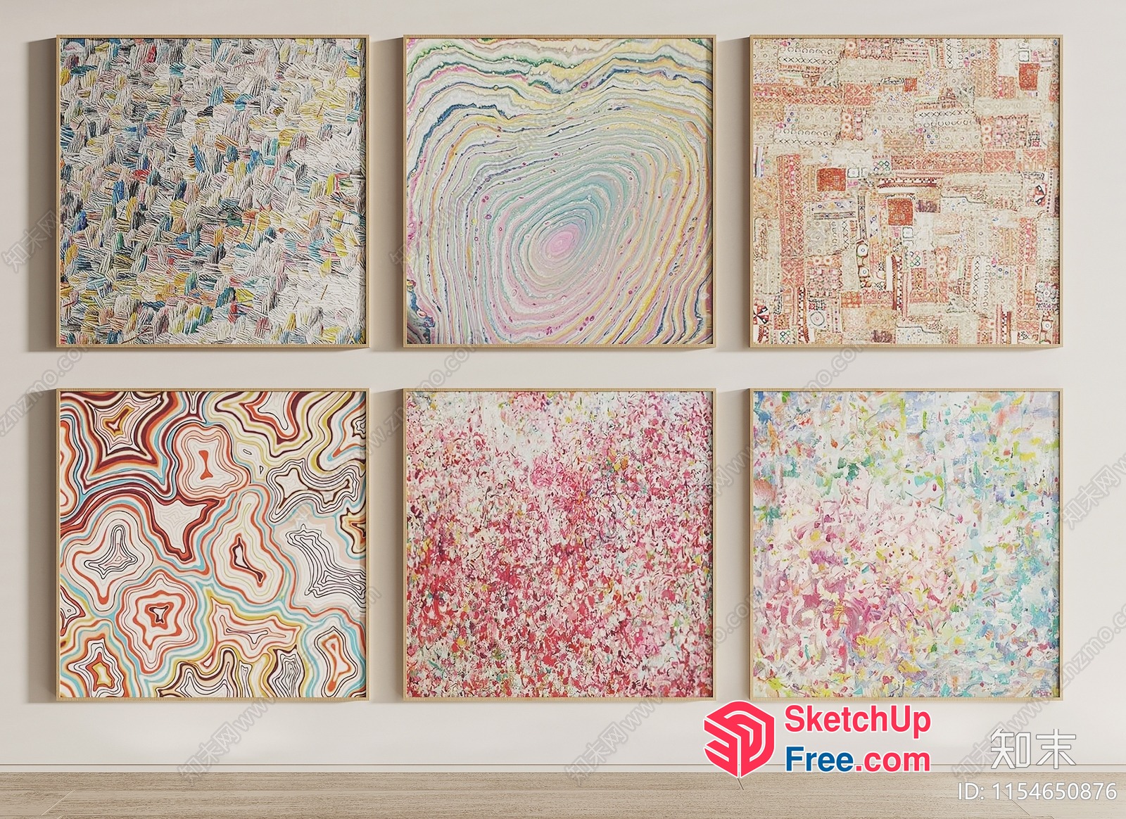 Colorful Abstract Art Collection 3D SketchUp File