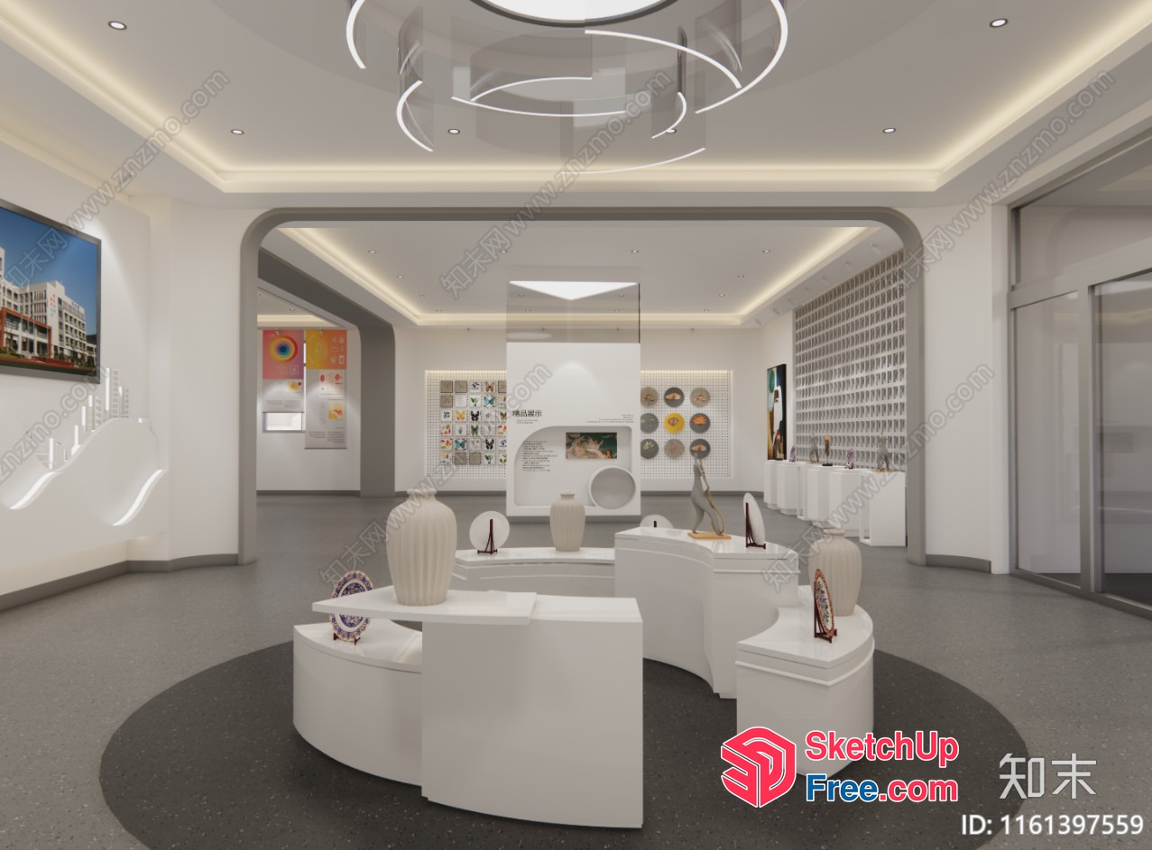 Contemporary Art Gallery Interior 3D SketchUp File