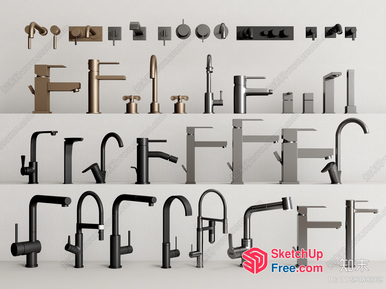Modern Faucet Collection 3D SketchUp File