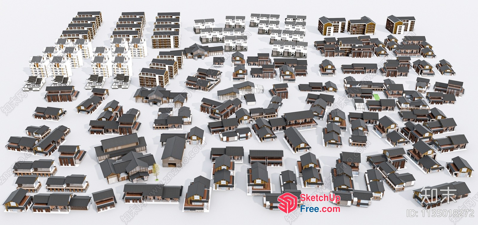 3D Rendered Models Of Various Buildings 3D SketchUp File