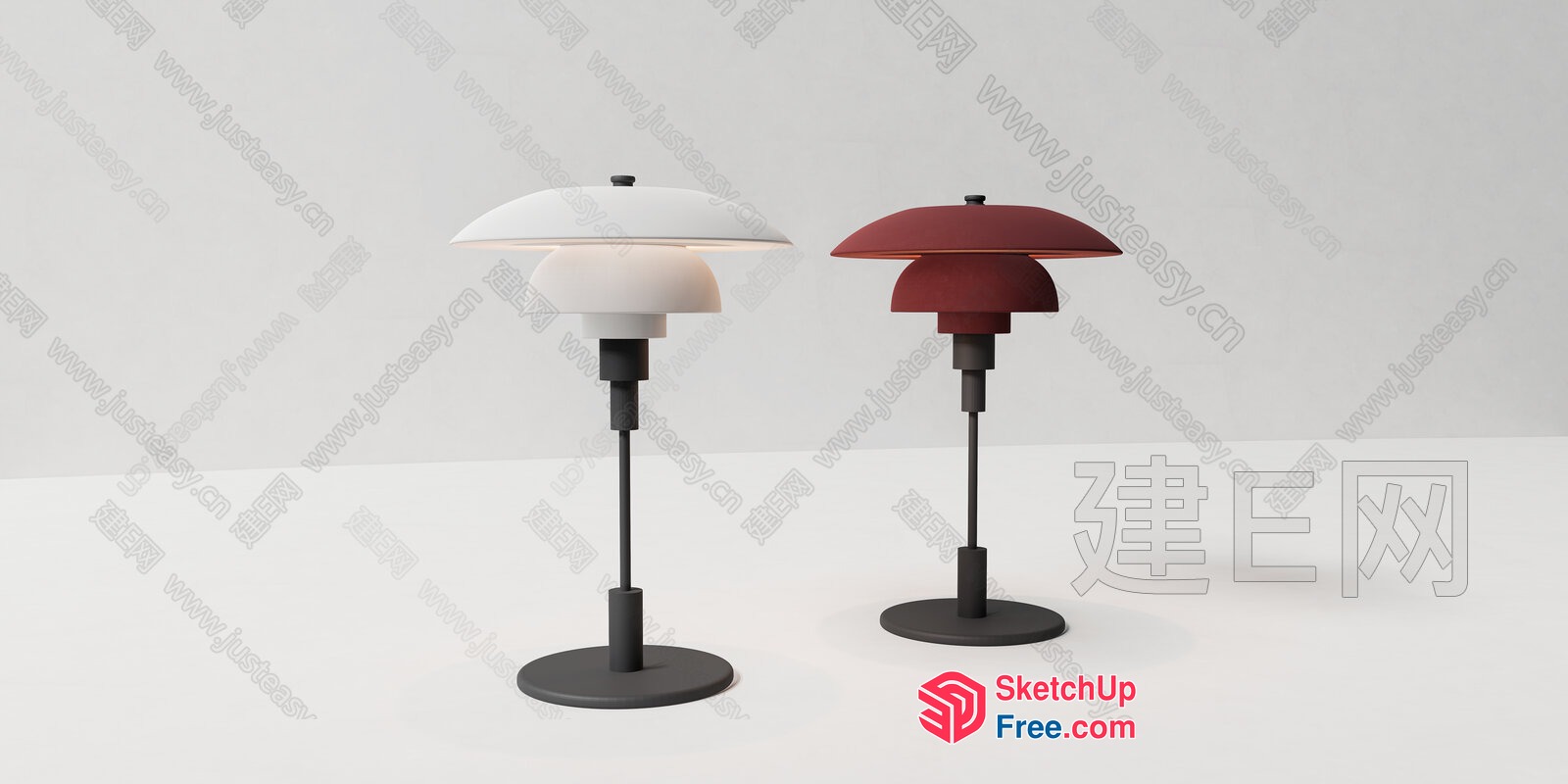 Simple Modern Table Lamps 3D SketchUp File