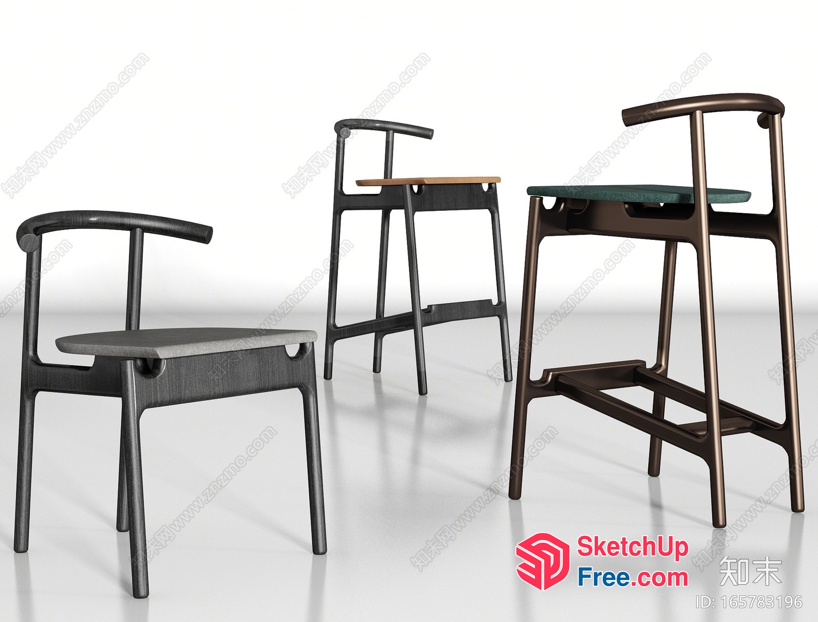 Modern Minimalist Chairs And Tables 3D SketchUp File