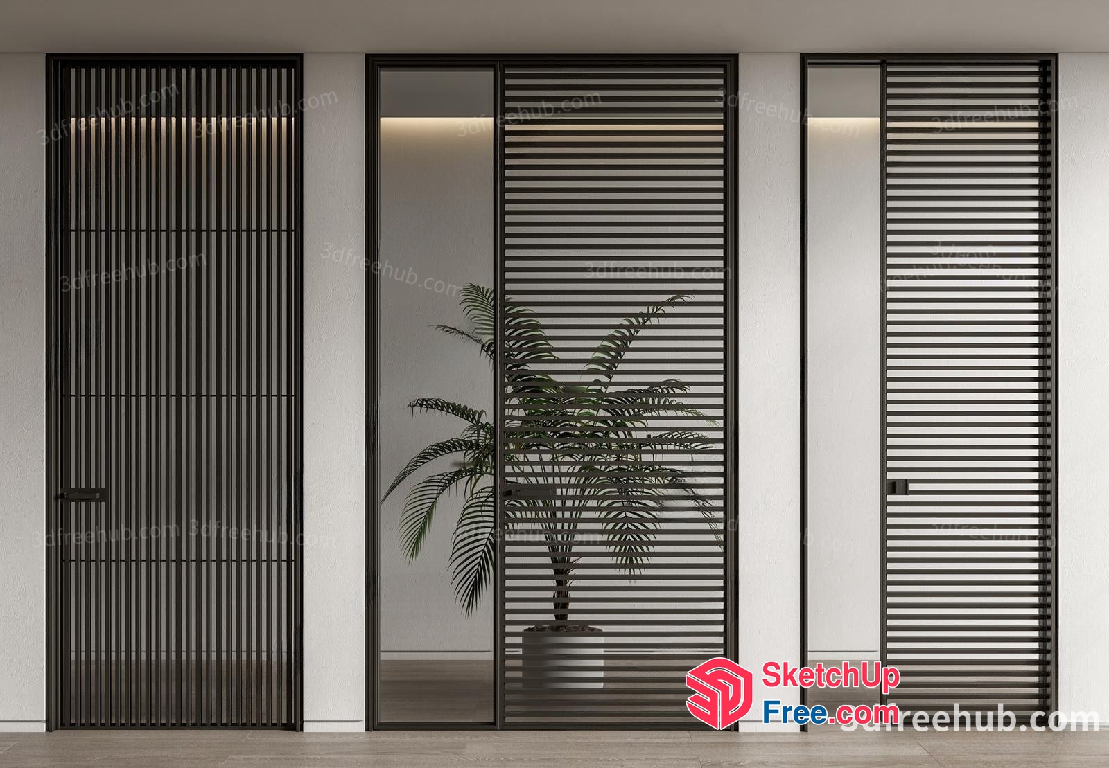 Modern Interior Door And Window Design 3D SketchUp File