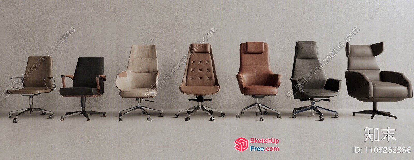 Modern Office Chair Collection 3D SketchUp File