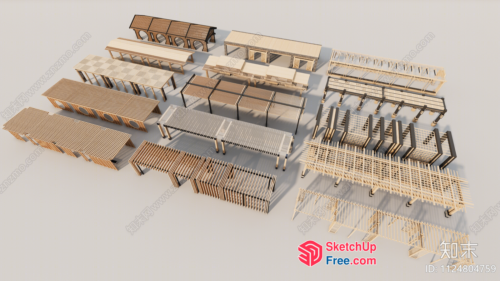 3D Model Of Various Outdoor Seating Areas 3D SketchUp File
