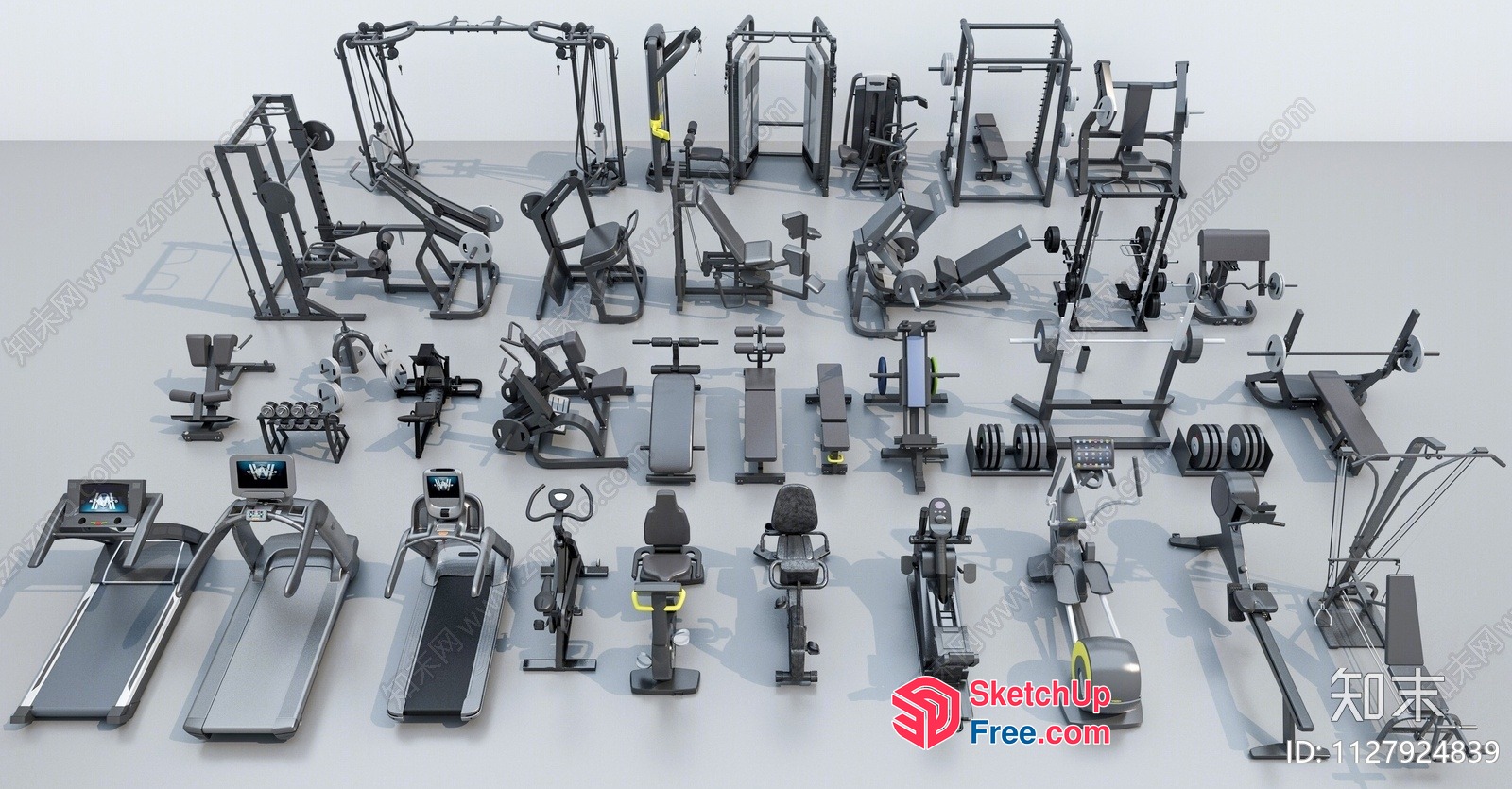 Gym Equipment Collection 3D SketchUp File