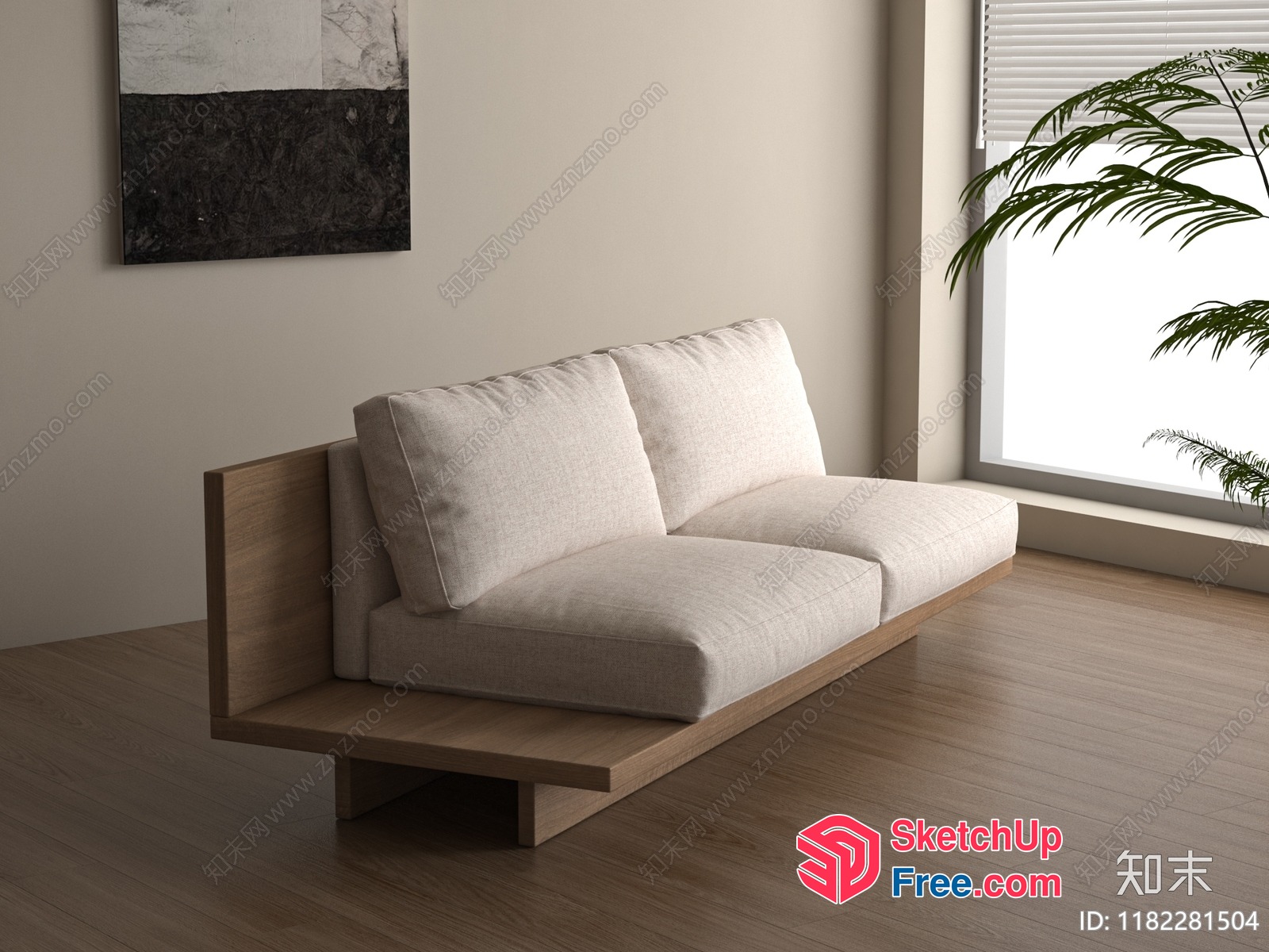 Modern Minimalist Living Room Furniture 3D SketchUp File