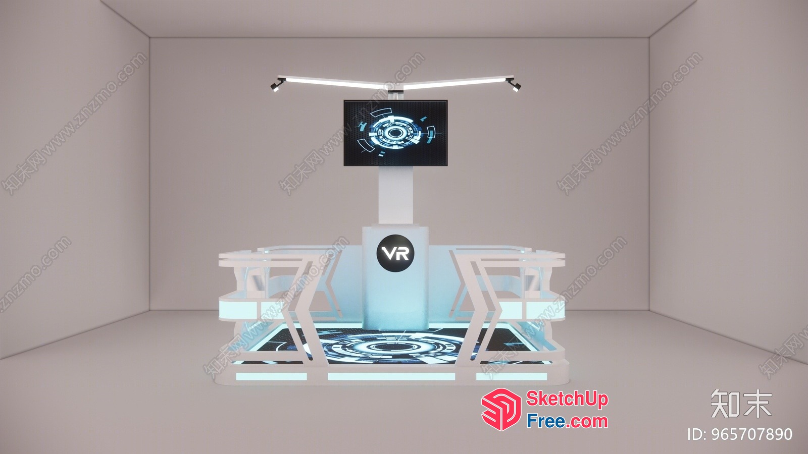 Futuristic Vr Gaming Room 3D SketchUp File