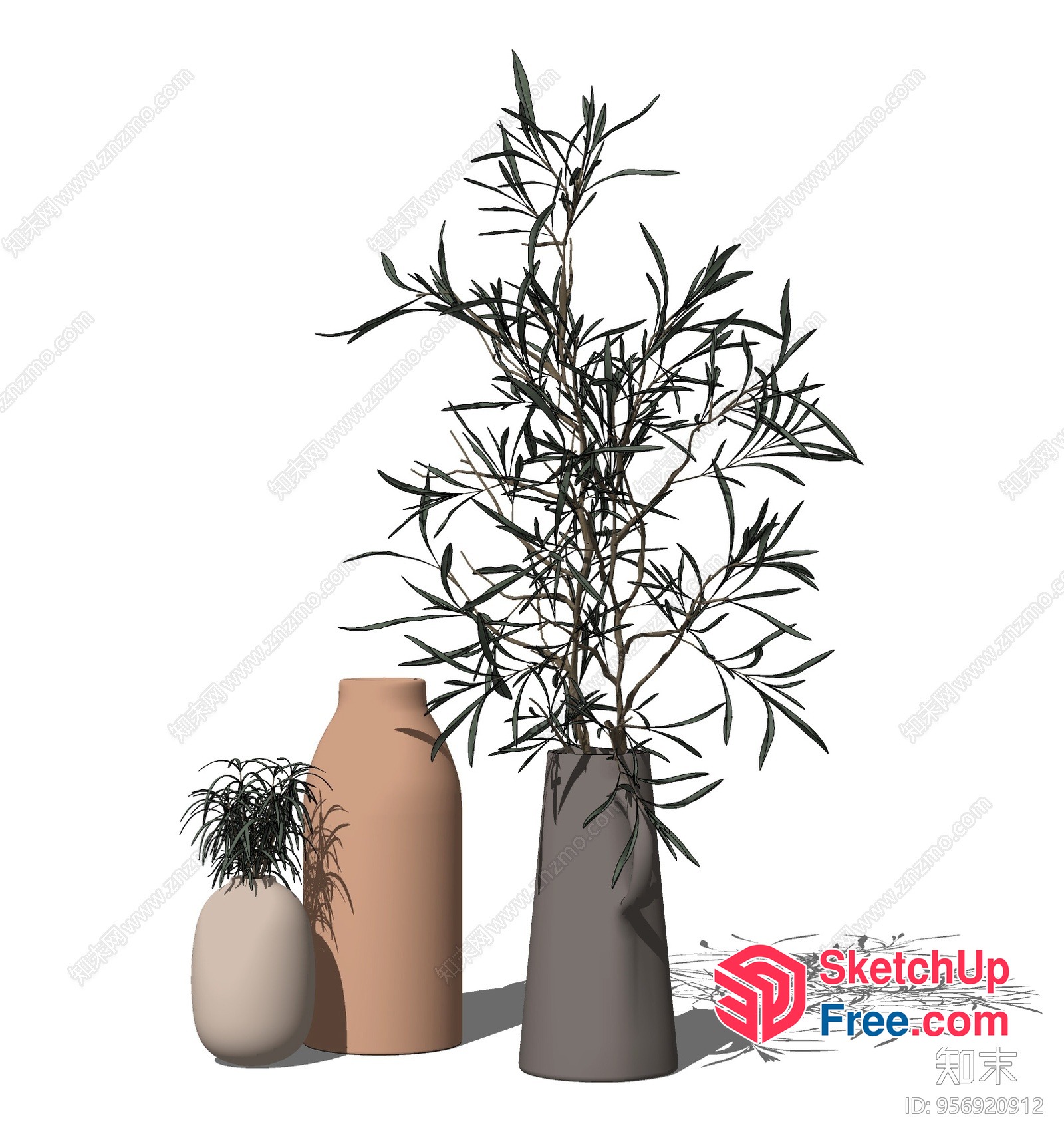 A Collection Of Plants And Vases 3D SketchUp File
