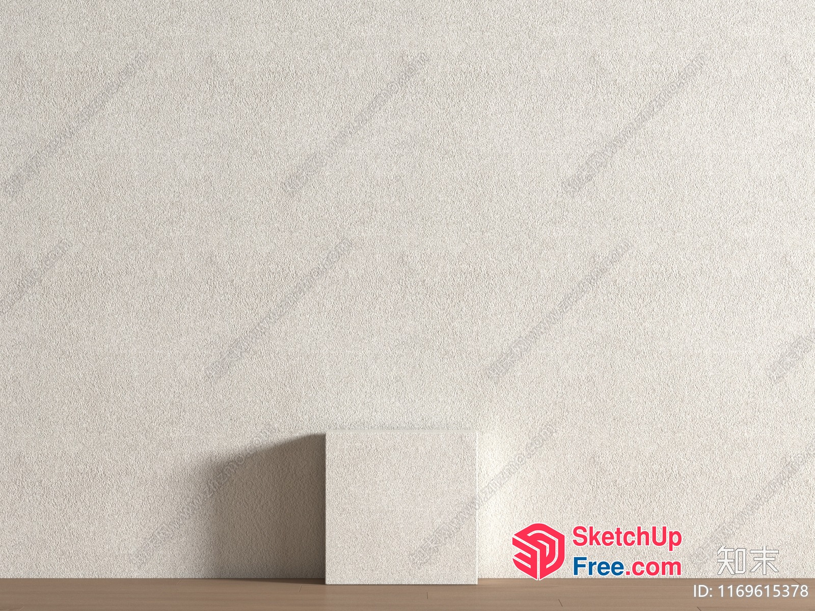 Minimalist White Wall And Floor Interior Scene 3D SketchUp File