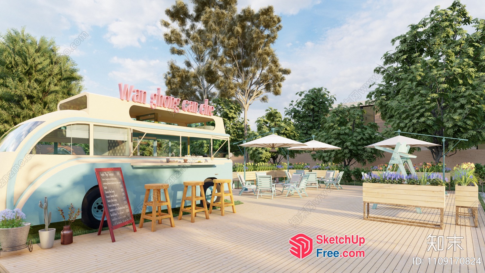 Exterior Decor For A Food Truck 3D SketchUp File