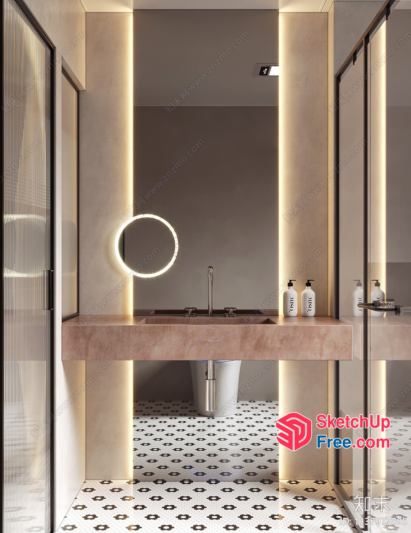 Modern Bathroom With Sleek And Elegant Decor 3D SketchUp File