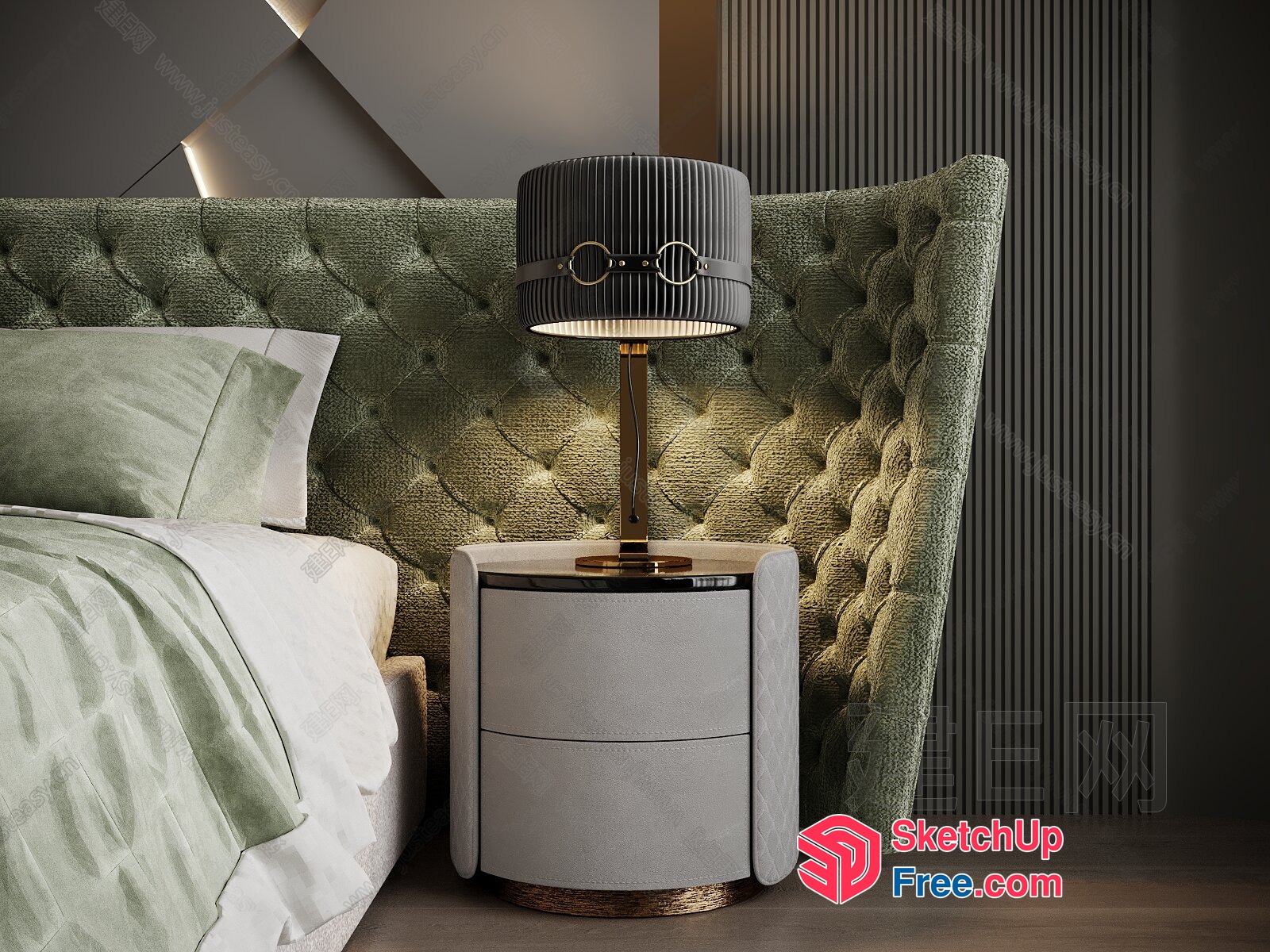 Elegant And Modern Bedroom Furniture 3D SketchUp File