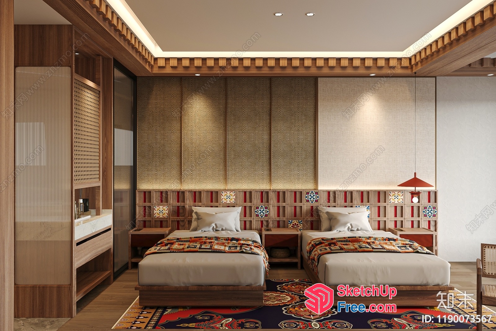 A Harmonious Blend Of Traditional And Modern Elements 3D SketchUp File