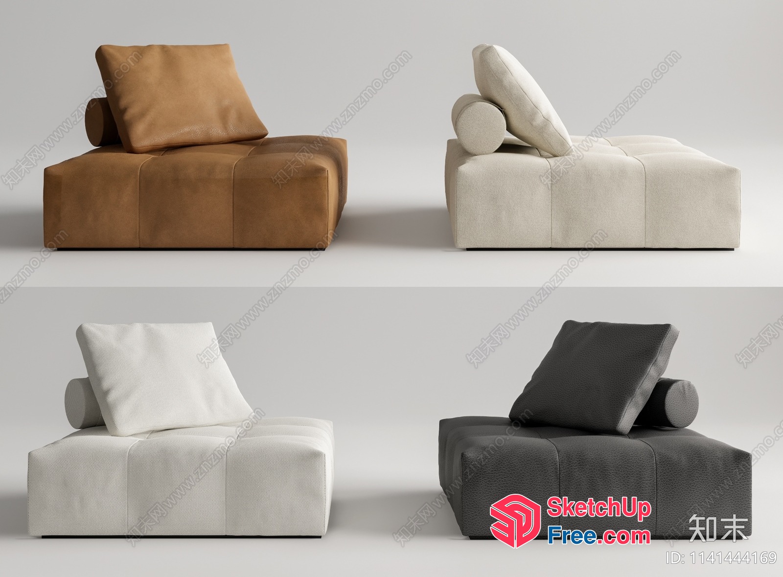 Modern Minimalist Living Room Furniture Collection 3D SketchUp File
