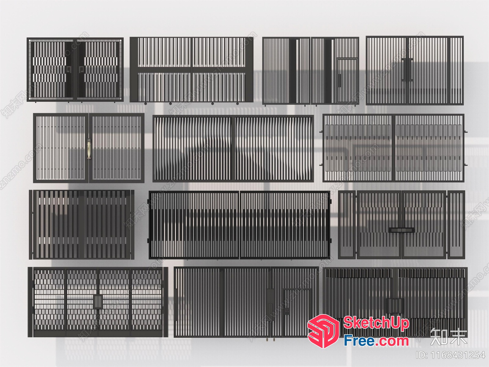 Metal Window Grille Patterns 3D SketchUp File