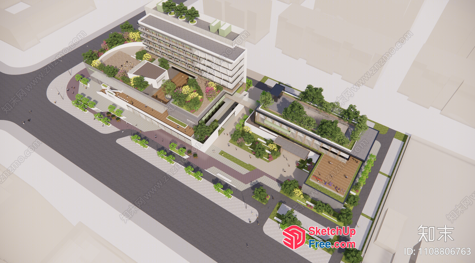 Modern Urban Development 3D SketchUp File