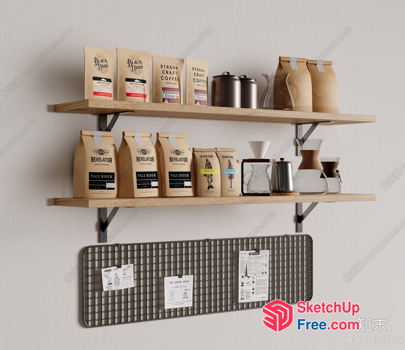 Coffee Shelves And Display 3D SketchUp File
