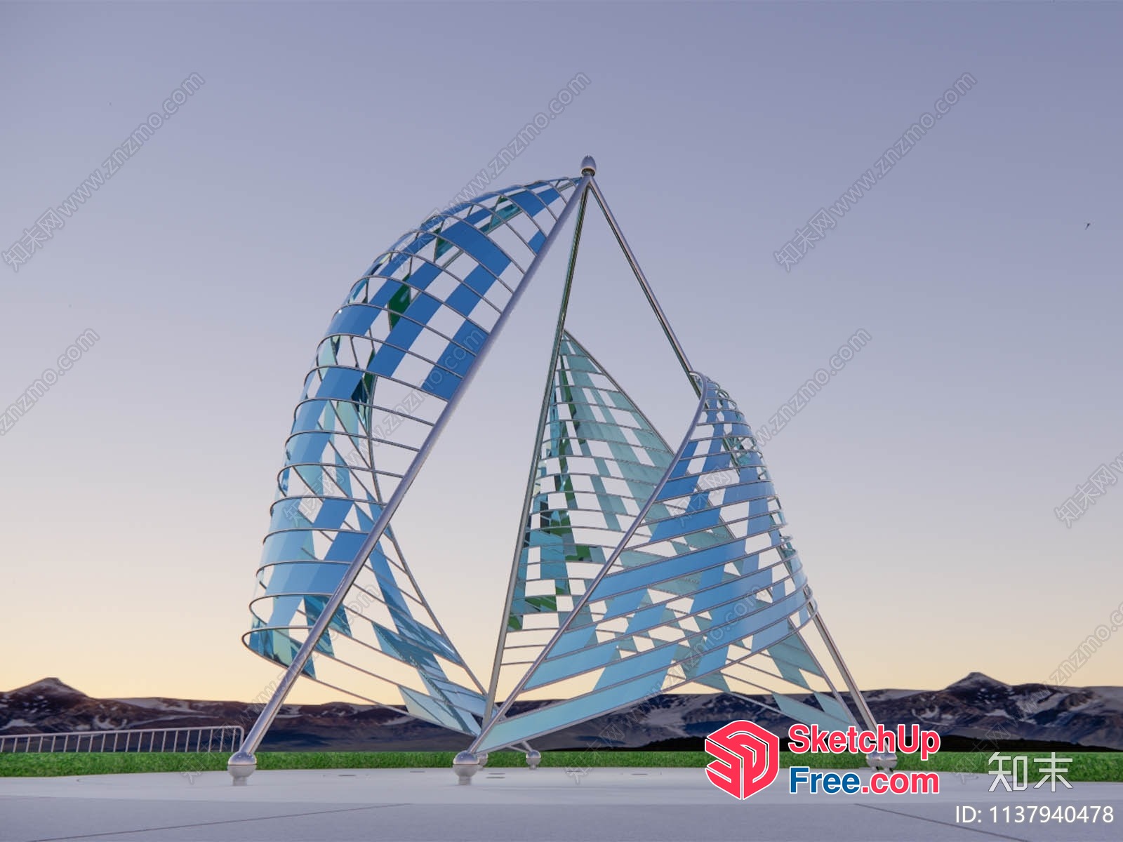 Aesthetic Outdoor Art Installation 3D SketchUp File