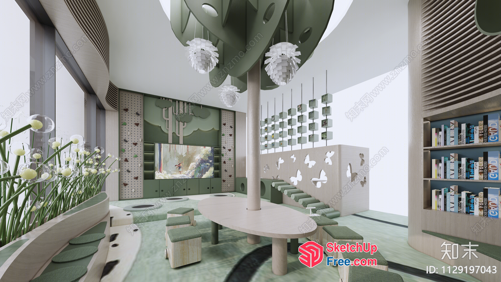 Modern Greenery-Inspired Interior Design 3D SketchUp File