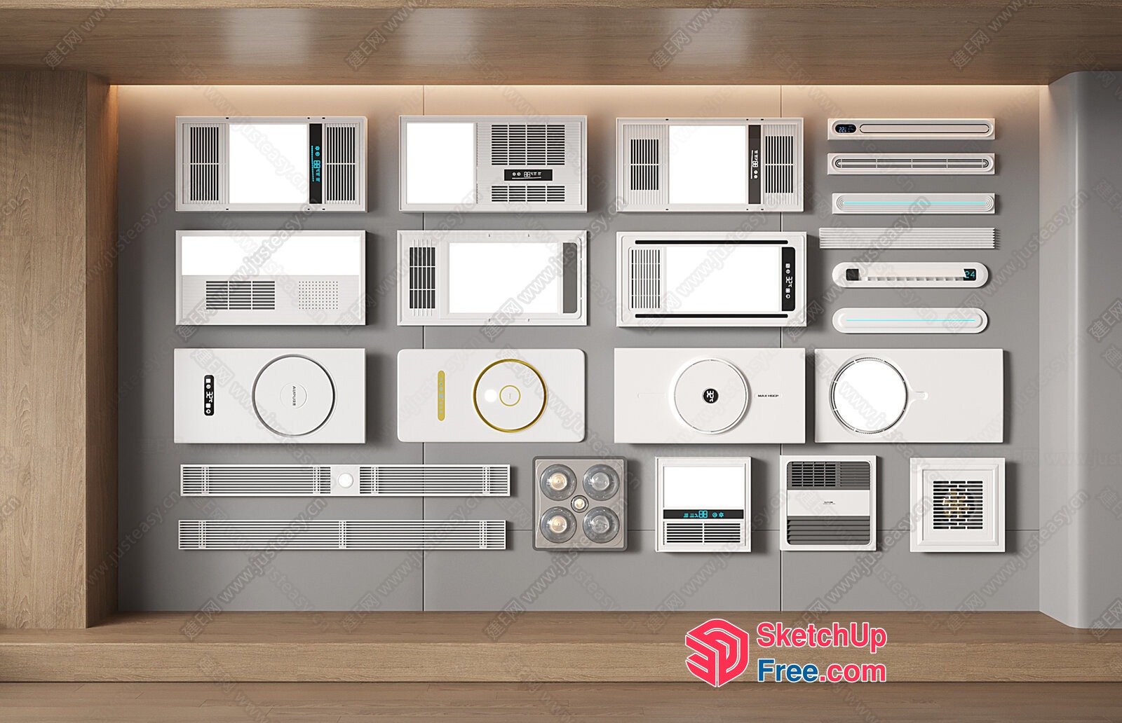 Air Conditioner And Heater Collection 3D SketchUp File