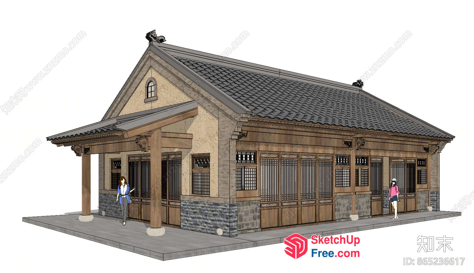 Traditional Asian Home Design 3D SketchUp File