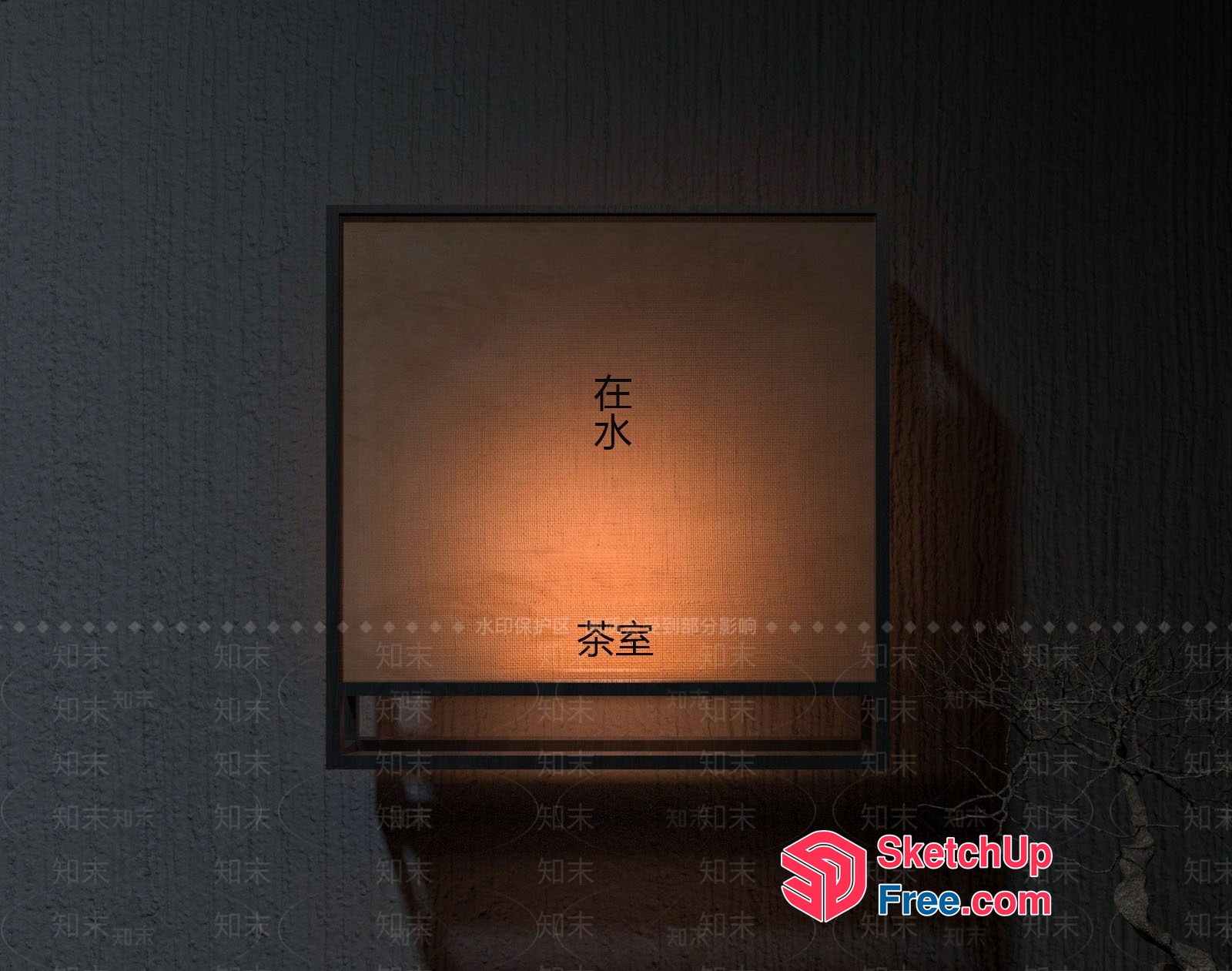 Asian-Inspired Wall Decor 3D SketchUp File