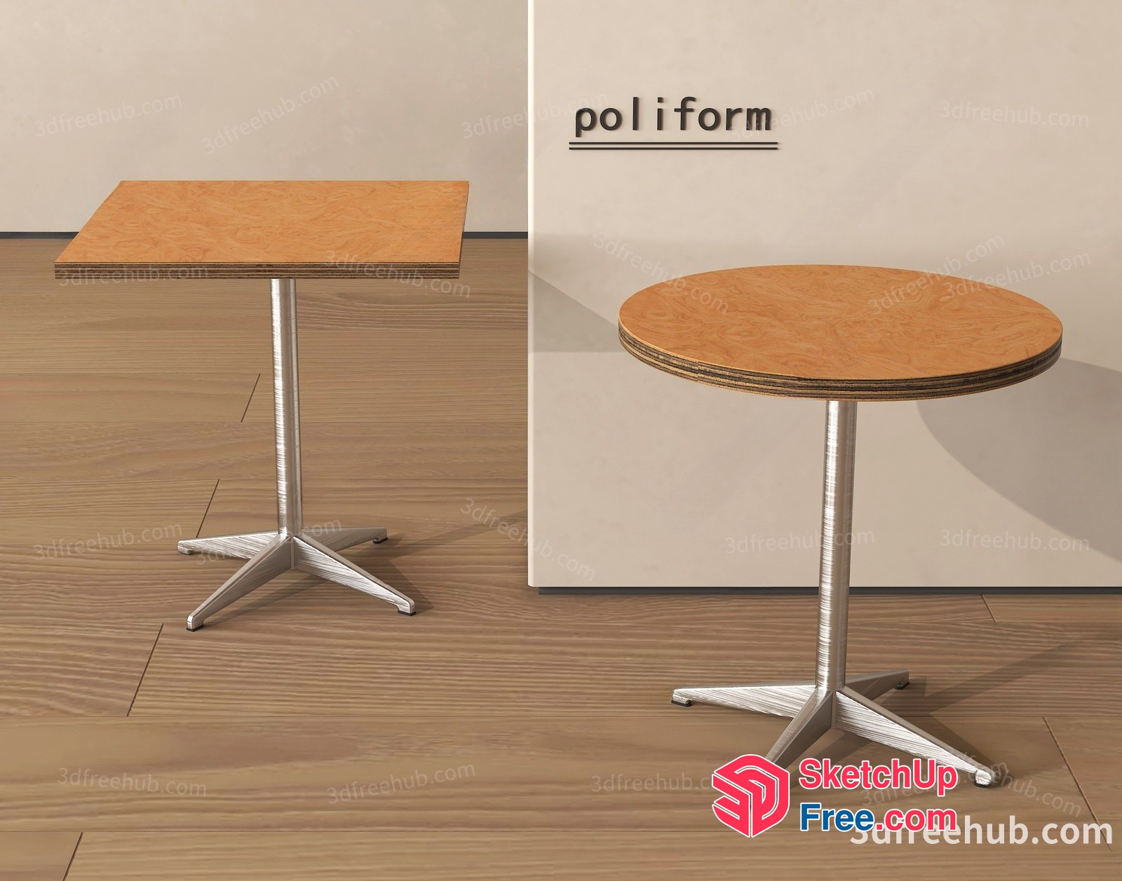 Poliform Table Set 3D SketchUp File