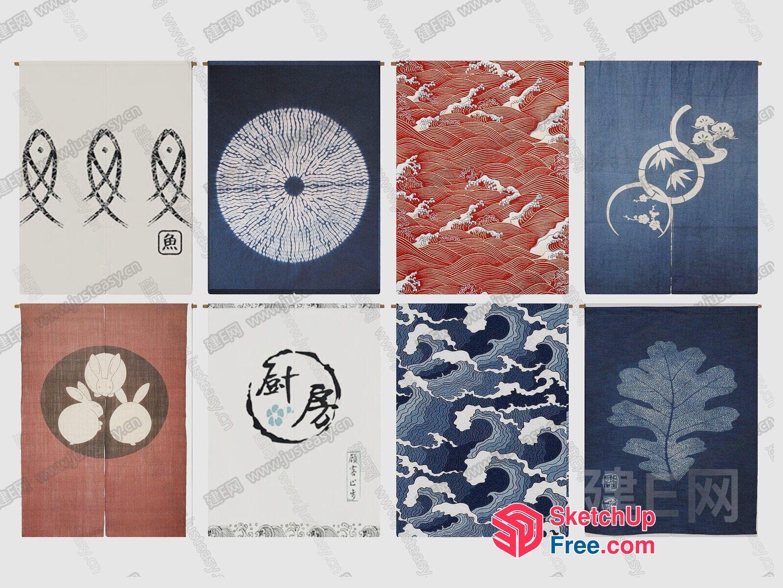 Traditional Japanese Artworks 3D SketchUp File