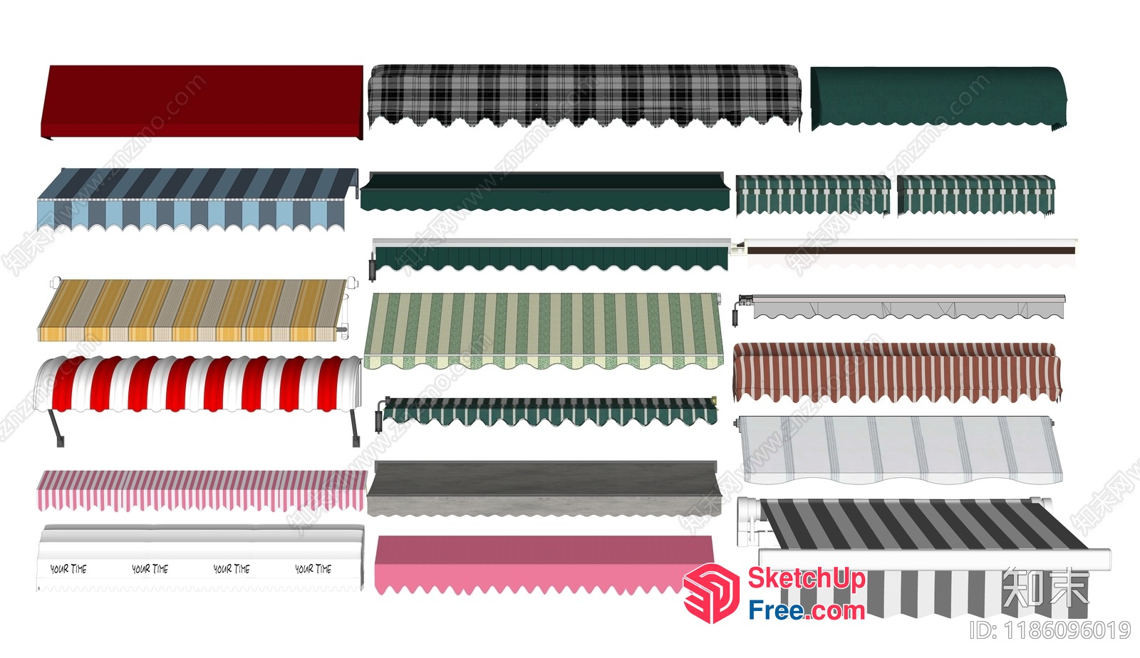 A Variety Of Awning Designs 3D SketchUp File