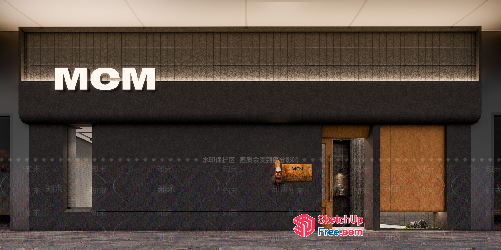 Mcm Store Front 3D SketchUp File