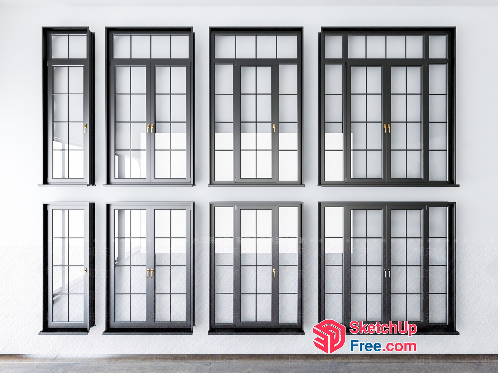 Modern Window Styles Collection 3D SketchUp File