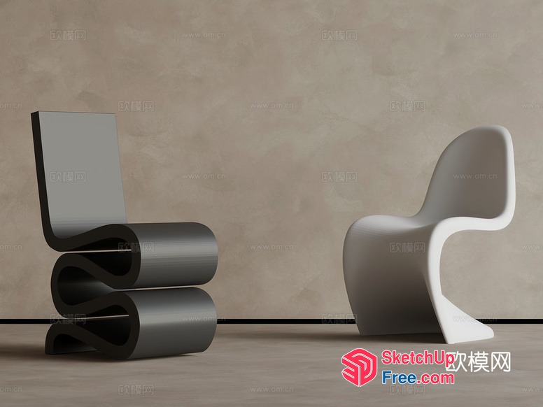 Sleek And Modern Chair Designs 3D SketchUp File