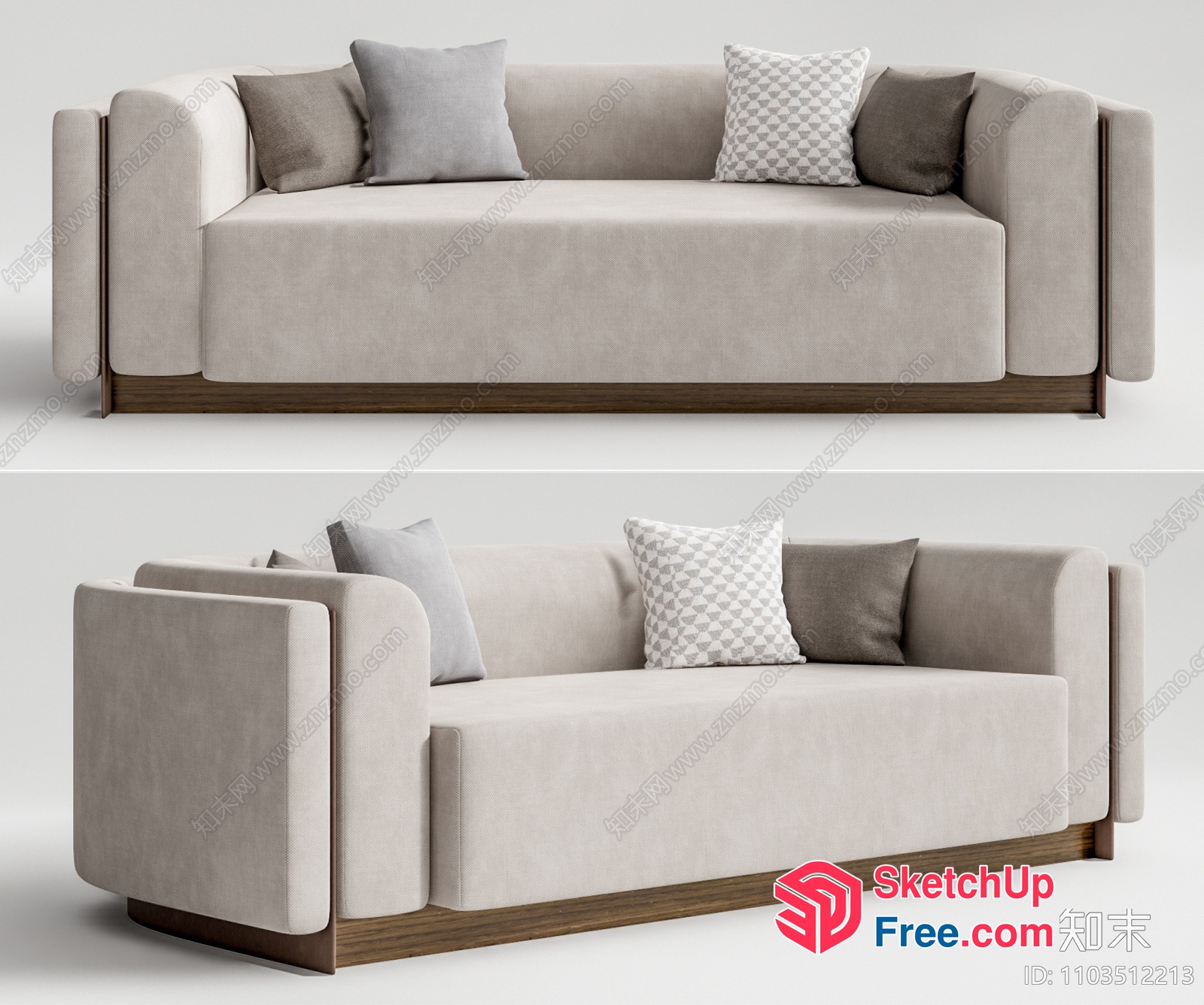 Minimalist Style Modern Sofa Set 3D SketchUp File