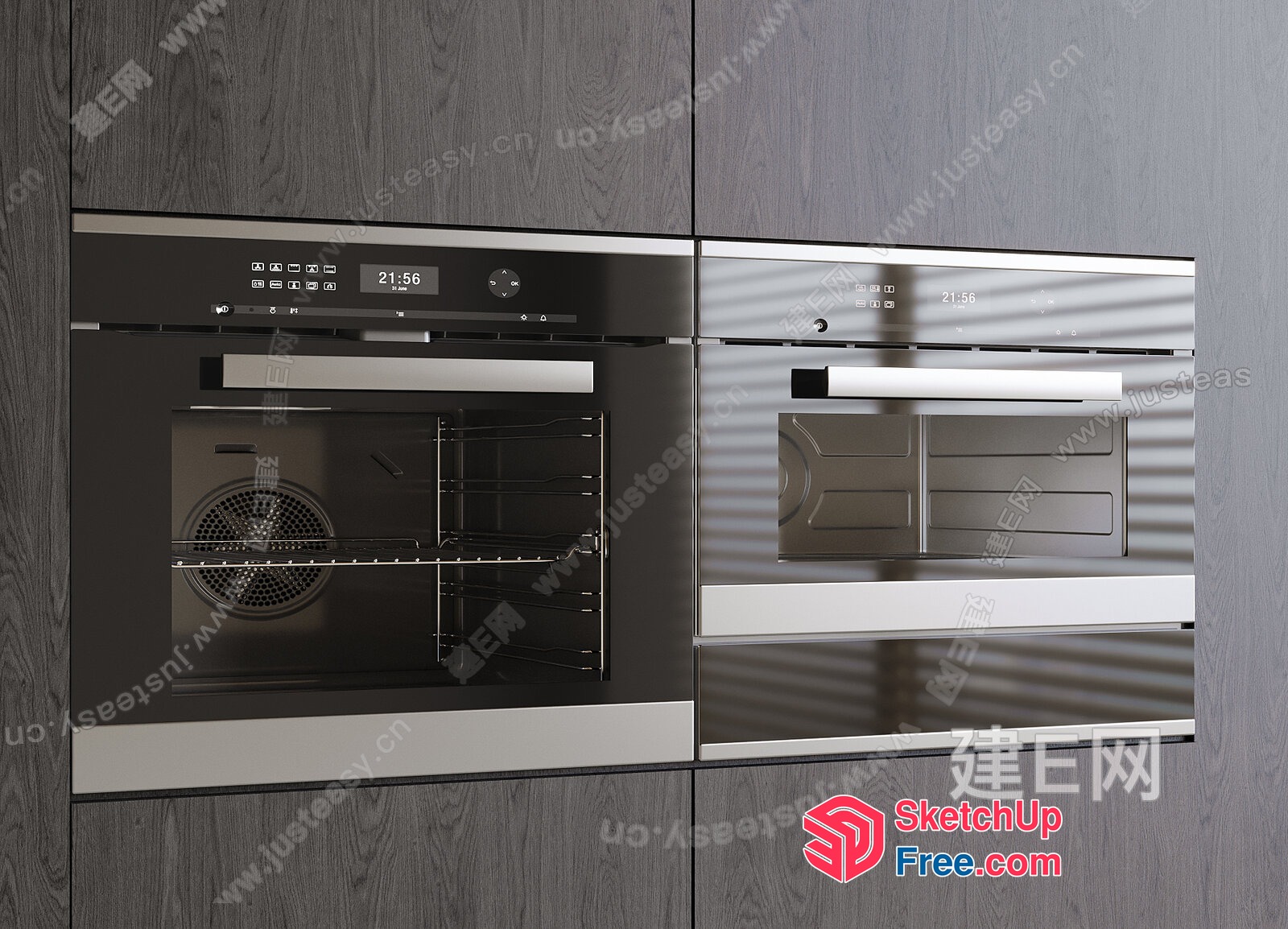 Modern Kitchen Appliances And Cabinets 3D SketchUp File