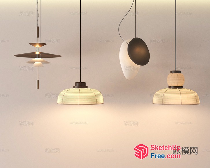 Modern Hanging Light Fixtures 3D SketchUp File