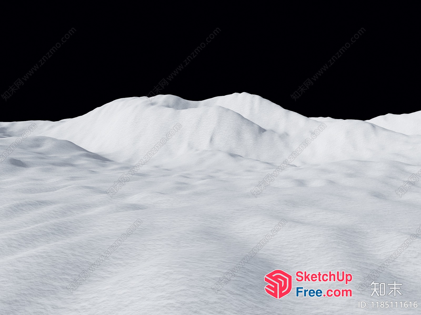 Snowy Landscape 3D SketchUp File