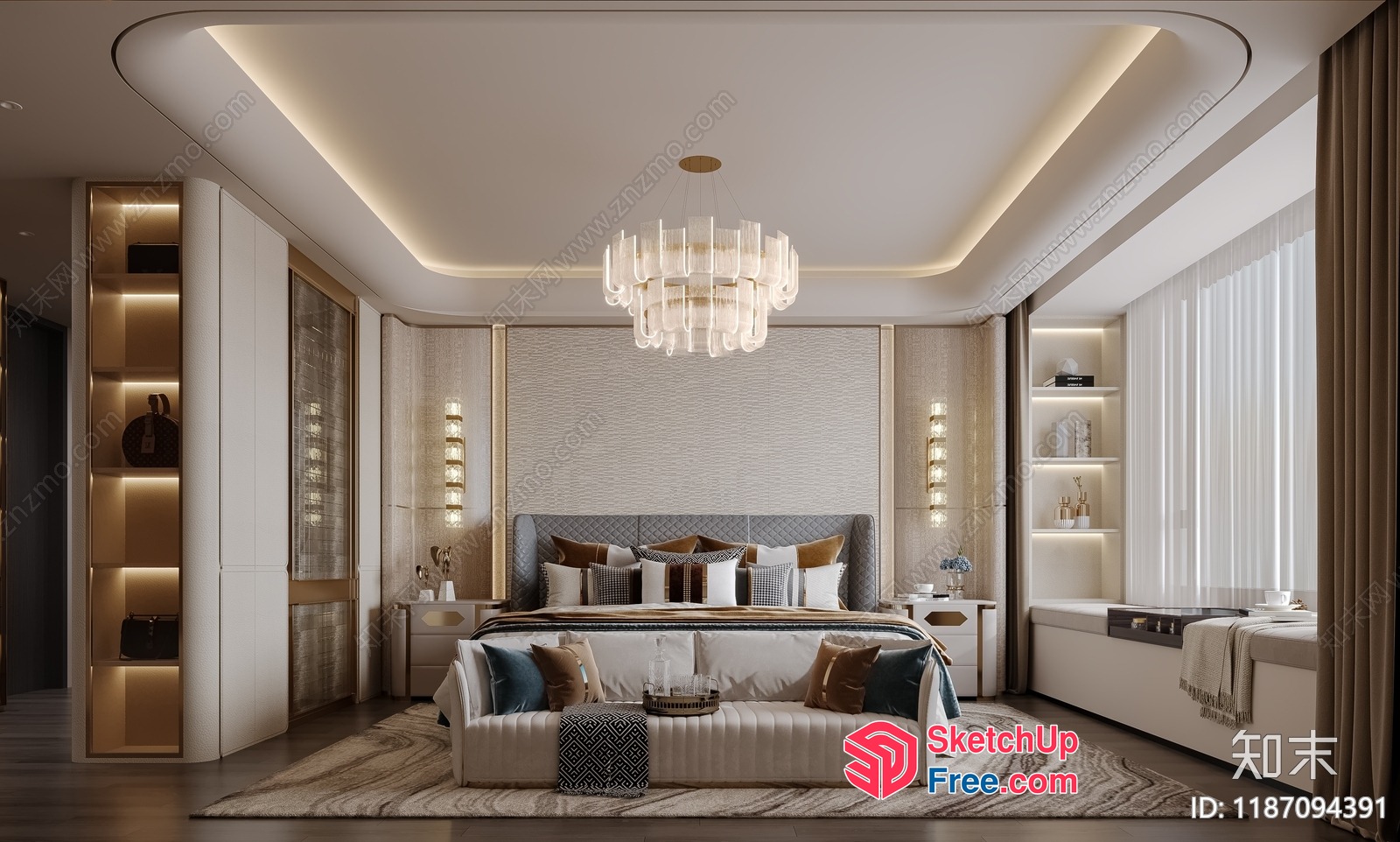 Modern Elegant Minimalist Interior Design 3D SketchUp File