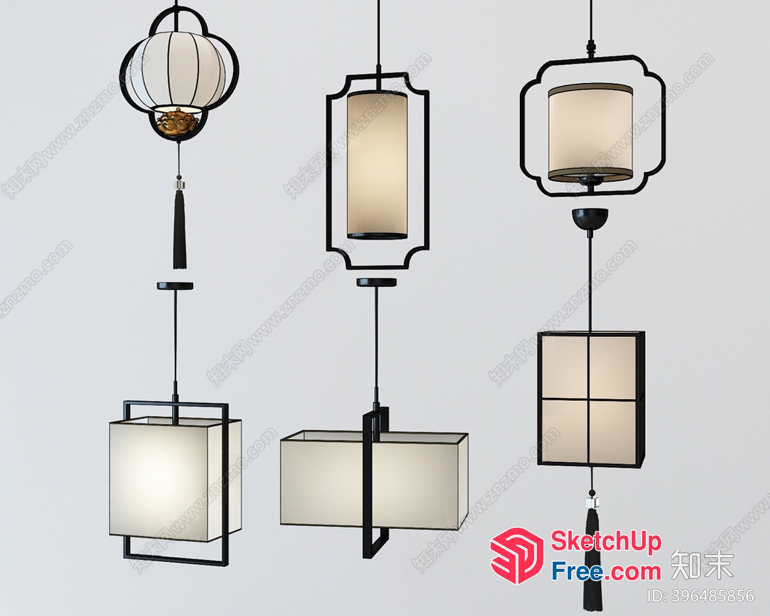Elegant Hanging Lighting Fixtures 3D SketchUp File
